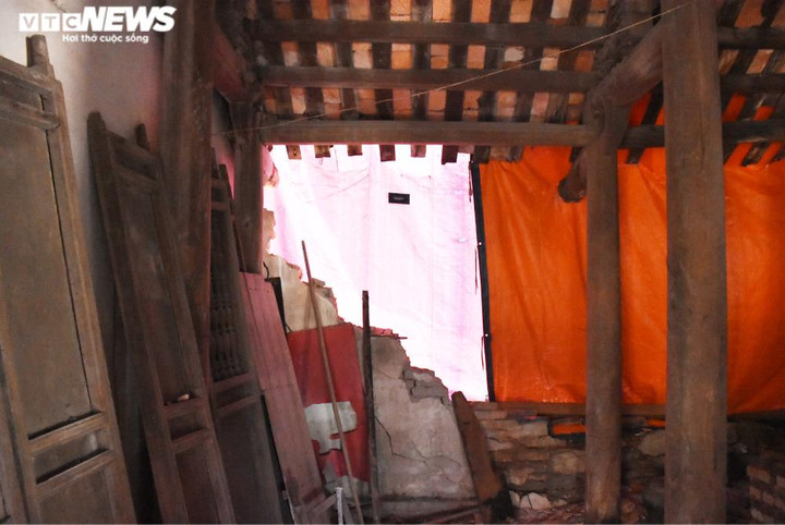 Di tích quốc gia chùa Cả ở Hải Dương sắp sập đổ, phải chằng chống xung quanh - 6