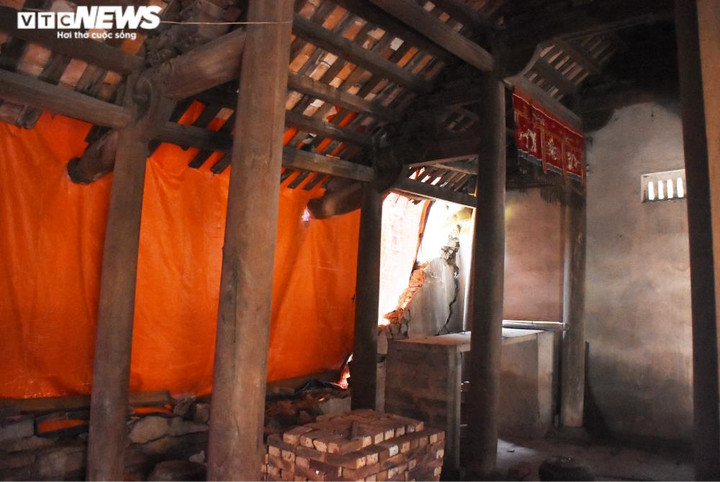 Di tích quốc gia chùa Cả ở Hải Dương sắp sập đổ, phải chằng chống xung quanh - 5