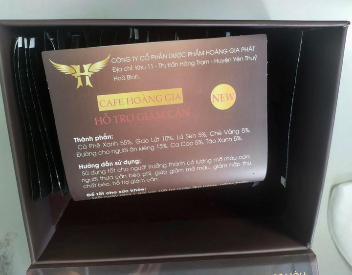 Phát hiện thêm chất cấm trong cà phê giảm cân Hoàng Gia - 1