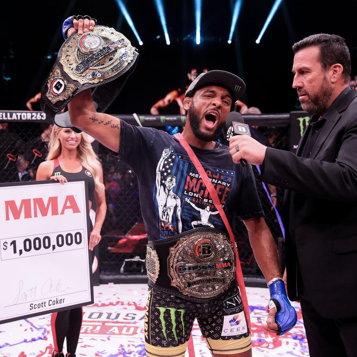 AJ McKee tranh đai vô địch cùng Pitbull 2 tại Bellator MMA 277 - 2