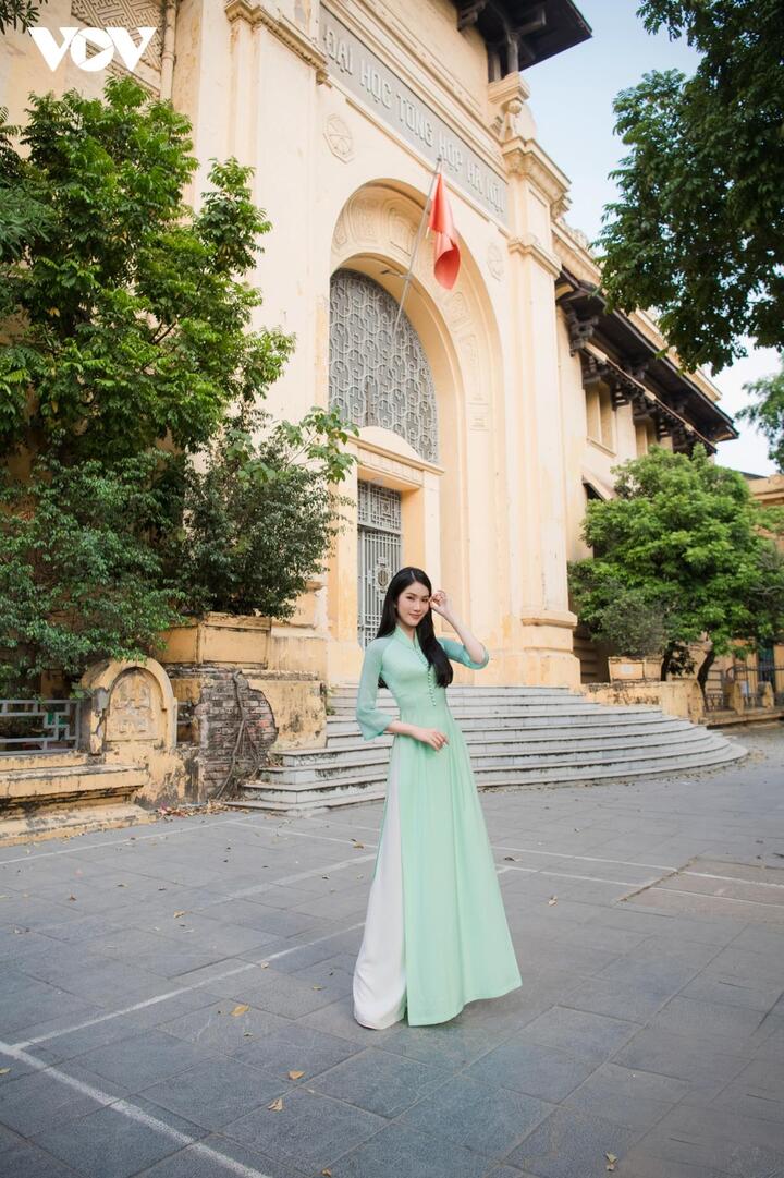 Ảnh: Á hậu Phương Anh đẹp dịu dàng trong tà áo dài - 6