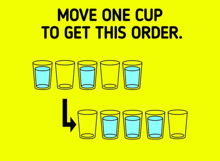 10 giây thử tài logic với câu đố về cốc nước - 1