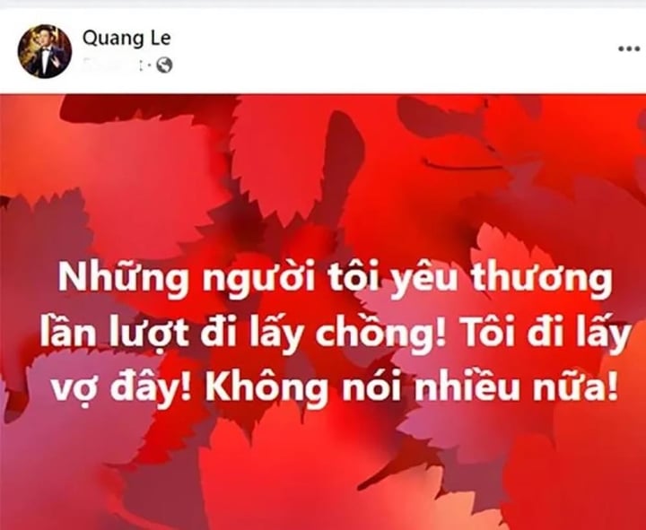 Quang Lê Tuổi 43 Yêu Nhiều Người Vẫn Lận đận Tuyên Bố Lấy Vợ Hiếm Ai Tin