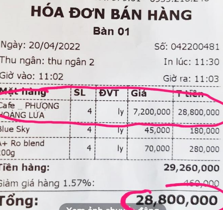 Sự thật ngỡ ngàng về 4 ly cà phê ‘Phượng hoàng lửa’ giá 28,8 triệu đồng - 2