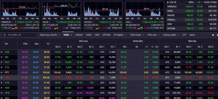 Thoát 'bão lửa', đảo chiều ngoạn mục, VN-Index tăng mạnh hơn 30 điểm - 2