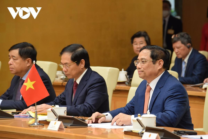 Thủ tướng Phạm Minh Chính chủ trì lễ đón Thủ tướng Nhật Bản Kishida Fumio - 7