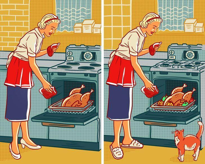 Có bao nhiêu điểm khác biệt giữa 2 bức tranh dưới đây? - 1