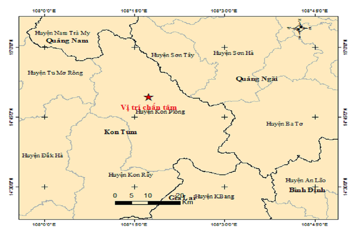 Kon Tum xảy ra 2 trận động đất trong một buổi sáng - 1