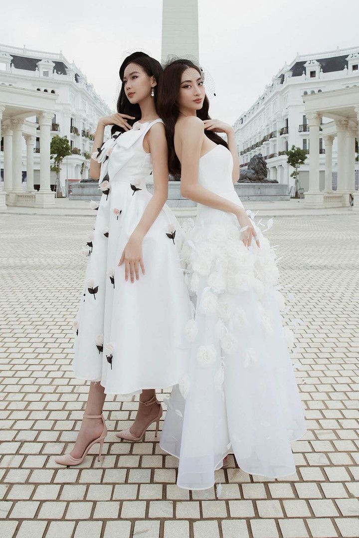 Lương Thùy Linh nhỏ bé cạnh thí sinh cao nhất Miss World Vietnam 2022 - 1