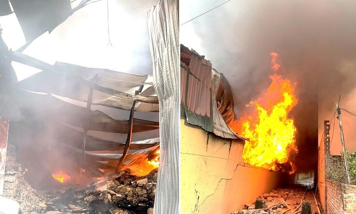 Cháy lớn tại xưởng sản xuất sơn ở Hà Nội - 1