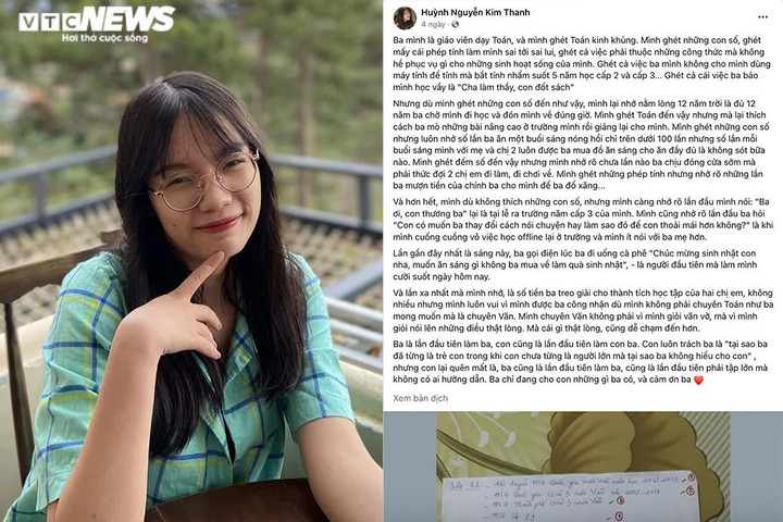 Con gái 'ghét Toán' nhưng lại nhớ những con số về cha khiến dân mạng xúc động - 1