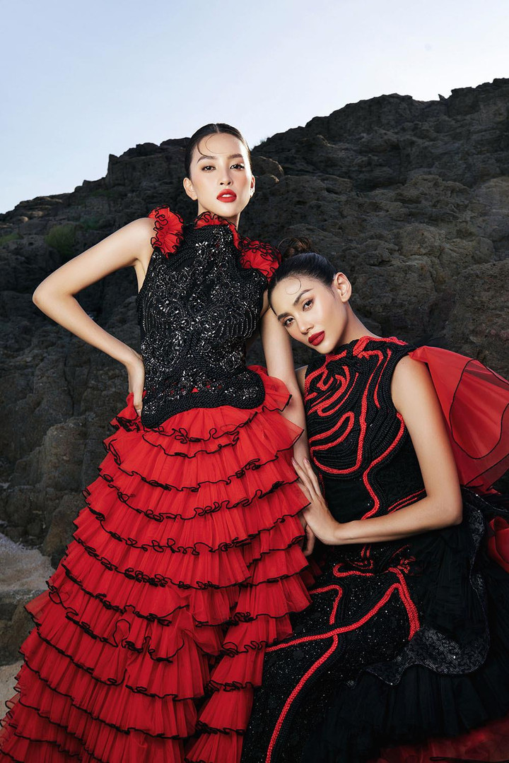 Võ Hoàng Yến, Tiểu Vy đọ thần thái sang chảnh trên đồi cát - 5