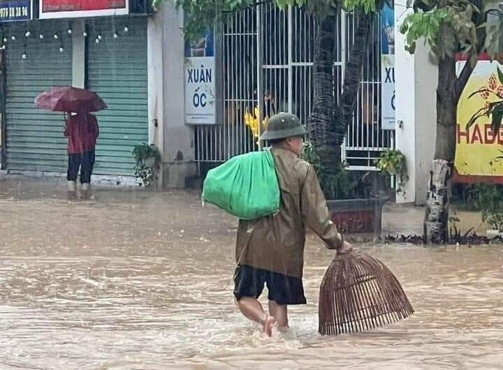 Vĩnh Phúc: Đường biến thành sông, dân cất vó bắt cá giữa phố - 8