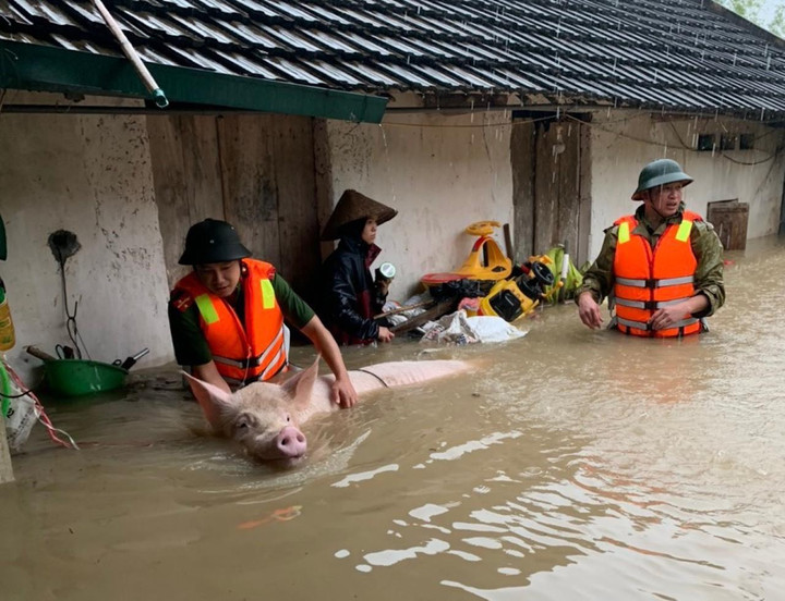 Ngồi dưới gầm cầu bắt cá, người đàn ông ở Vĩnh Phúc bị mắc kẹt giữa dòng nước lũ - 2