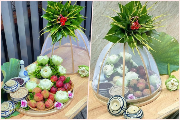 Cầu kỳ bày biện mâm cúng Tết Đoan Ngọ đẹp mắt, người bán online chốt đơn mỏi tay - 2