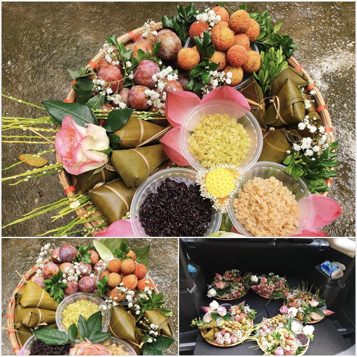 Cầu kỳ bày biện mâm cúng Tết Đoan Ngọ đẹp mắt, người bán online chốt đơn mỏi tay - 1