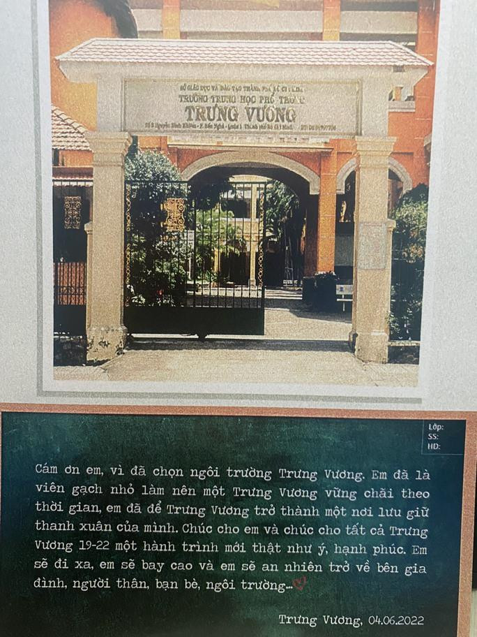 Tấm thiệp đặc biệt và lời nhắn xúc động của cô hiệu trưởng - 2