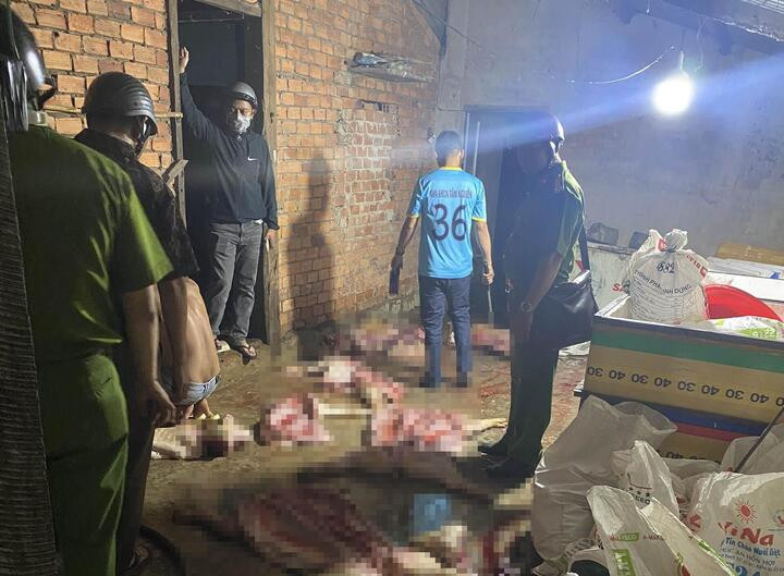 Phát hiện 3 người ở Đắk Nông sơ chế gần 1 tấn thịt heo hôi thối - 1