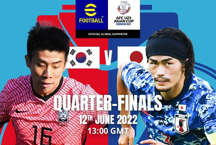 U23 Nhật Bản đối đầu với U23 Hàn Quốc.