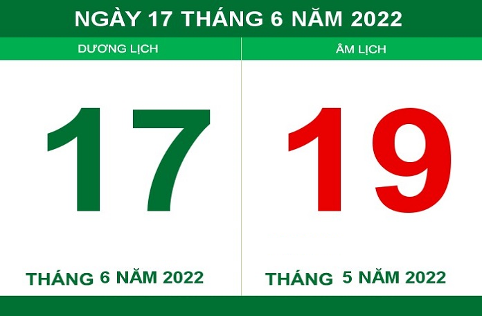 Lịch âm hôm nay thứ Sáu ngày 17/6 - 1