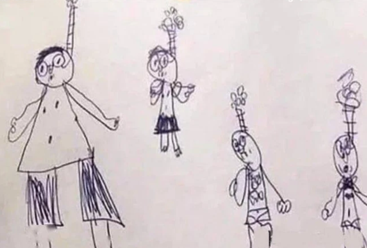 Những bức vẽ thể hiện tình cảm của hội trẻ con nhưng sao trông có vẻ lạ lắm - 2