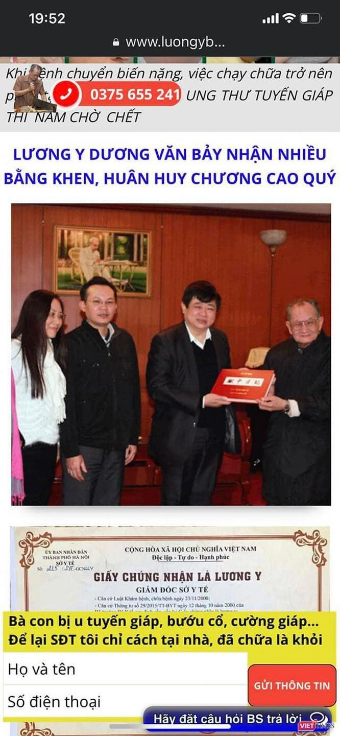 Ông Nguyễn Thế Kỷ bị cắt ghép hình ảnh để quảng cáo thuốc chữa bệnh - 1