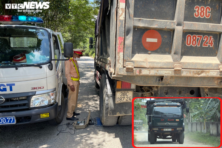 CSGT xử phạt xe tải vi phạm nhờ hình ảnh của Báo VTC News cung cấp - 1