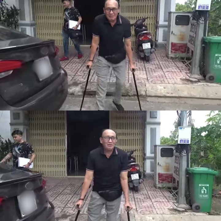 Danh hài Duy Phương gặp tai nạn giao thông phải chống nạng để di chuyển - 1