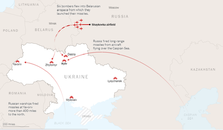 Video: Nga tập kích tên lửa phá hủy ba căn cứ của quân đội Ukraine - 1