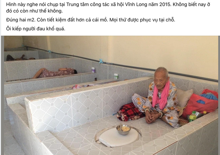Sự thật về tấm ảnh 'Trung tâm CTXH Vĩnh Long để cụ bà ngủ giường gắn bồn cầu' - 1