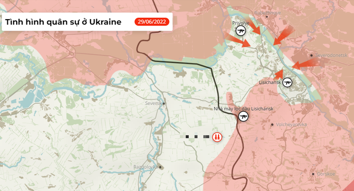 Kiểm soát nhà máy lọc dầu Lysychansk, Nga cắt đường rút của lực lượng Ukraine - 2