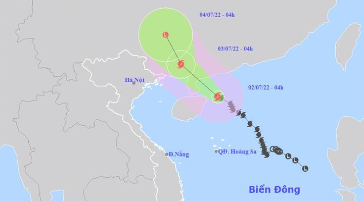Bão số 1 giật cấp 14, Đông Bắc Bộ mưa to và dông - 1