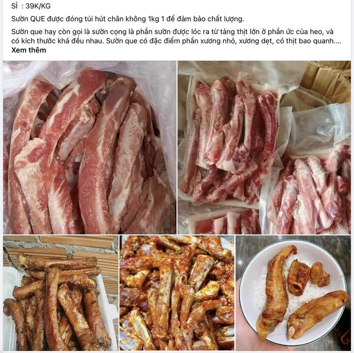 Sườn que siêu rẻ, chỉ từ 35.000/kg ngập tràn chợ mạng - 1