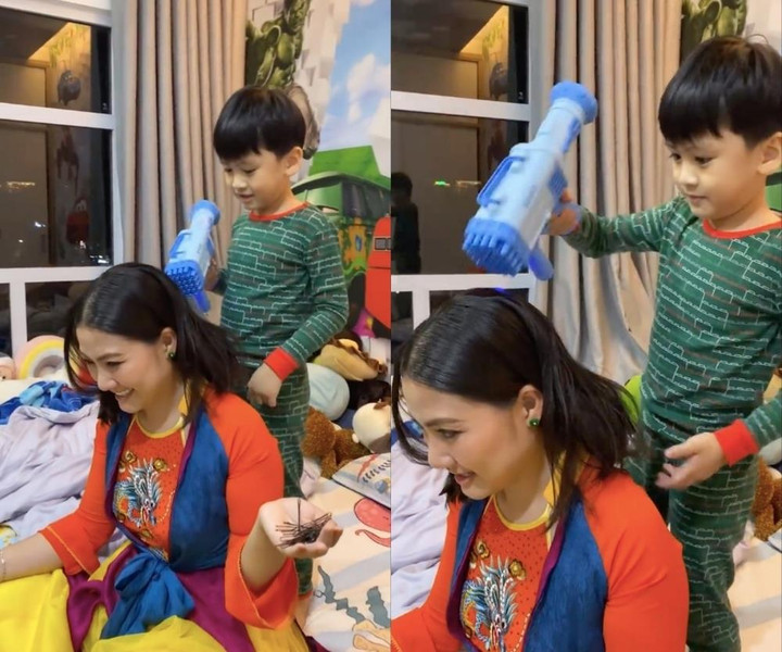 Con trai Ngọc Lan cực tình cảm, chăm sóc mẹ mỗi khi đi làm về - 4