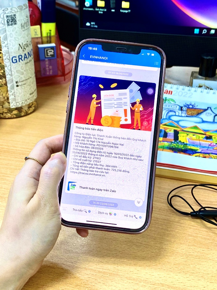 Hà Nội: Tra cứu tiền điện hàng tháng dễ dàng trên ứng dụng Zalo - 3