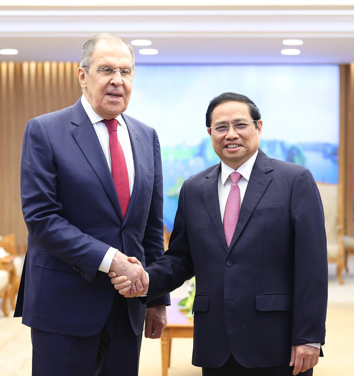 Thủ tướng Phạm Minh Chính tiếp Bộ trưởng Ngoại giao Nga Sergey Lavrov - 1
