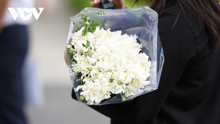 Người dân Việt Nam xếp hàng trật tự vào viếng cố Thủ tướng Nhật Bản Abe Shinzo - 4