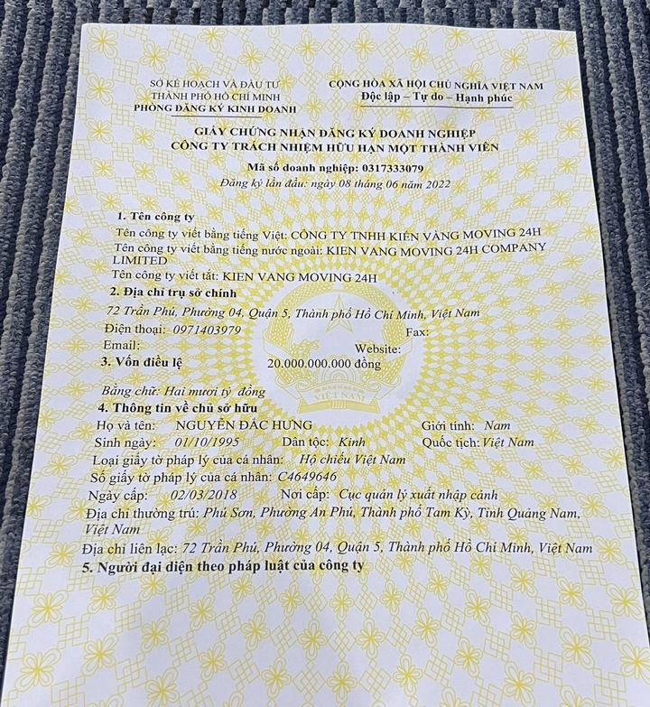 Taxi Tải Kiến Vàng - dịch vụ taxi tải giá rẻ tại TP.HCM - 2