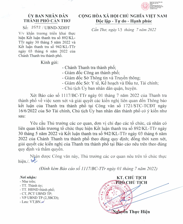 Thanh tra Cần Thơ khẳng định không ‘quy chụp’ trách nhiệm của Sở Tài chính - 1