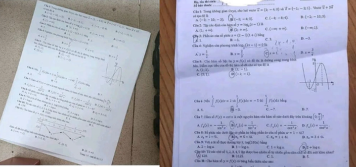 Một thí sinh làm lộ đề thi Toán tốt nghiệp THPT, đăng lên mạng nhờ giải hộ - 1