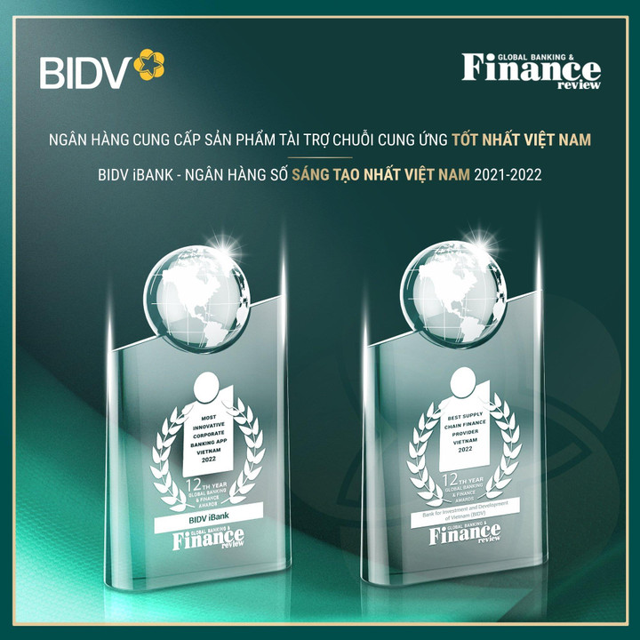BIDV nhận 2 giải thưởng quốc tế của Tạp chí GBAF - 2