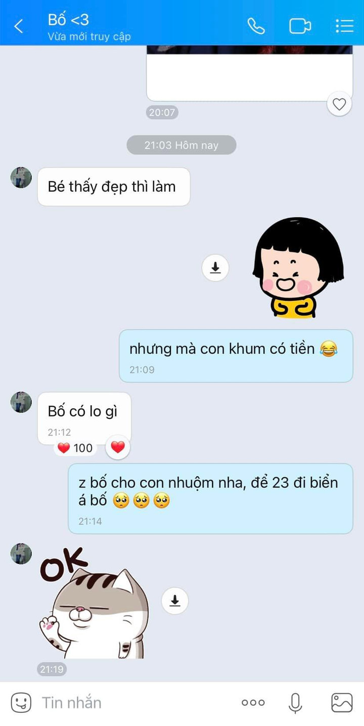 Phản ứng của ông bố nghiêm khắc khi con xin nhuộm tóc ‘máu lửa’ gây xuýt xoa - 2