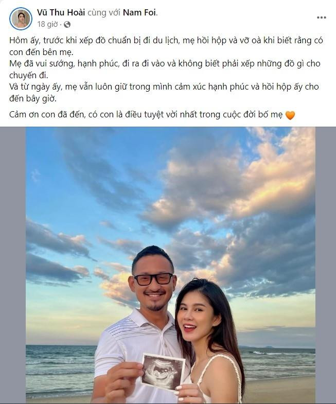 MC, diễn viên Thu Hoài hạnh phúc thông báo mang thai con đầu lòng - 1