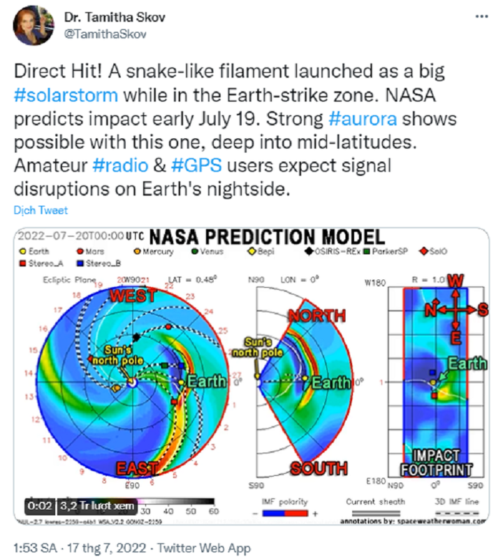 Ngày mai 19/7, bão Mặt trời sẽ ‘đánh trực diện’ vào Trái Đất - 1