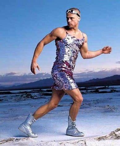 Brad Pitt mặc váy ảnh 5 Brad Pitt lại mặc váy - 5