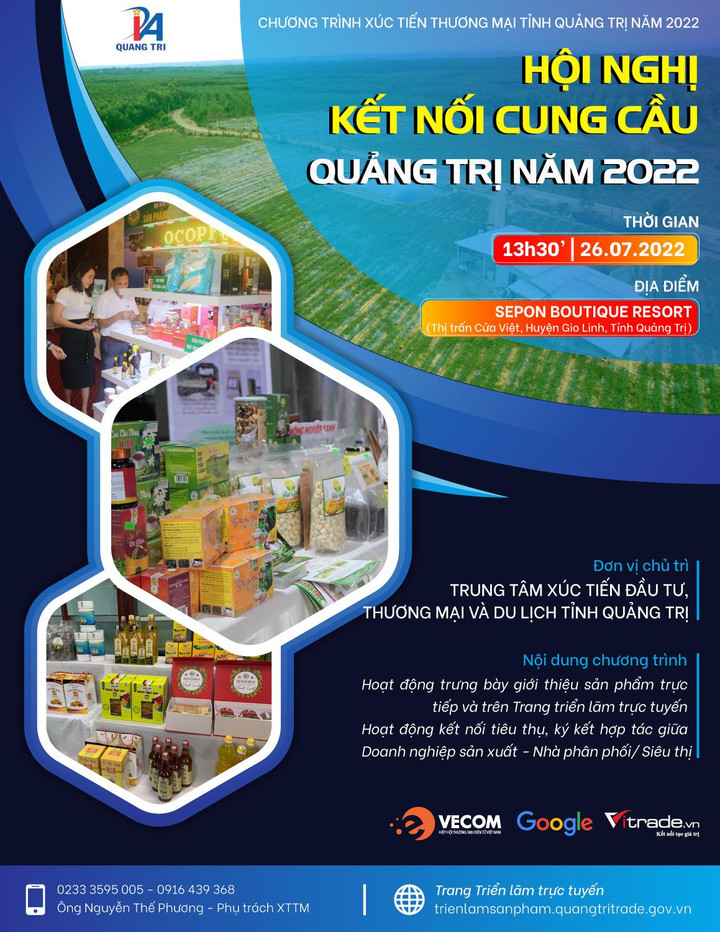 Quảng Trị tổ chức Hội nghị Kết nối cung cầu giao thương các vùng miền năm 2022 - 1