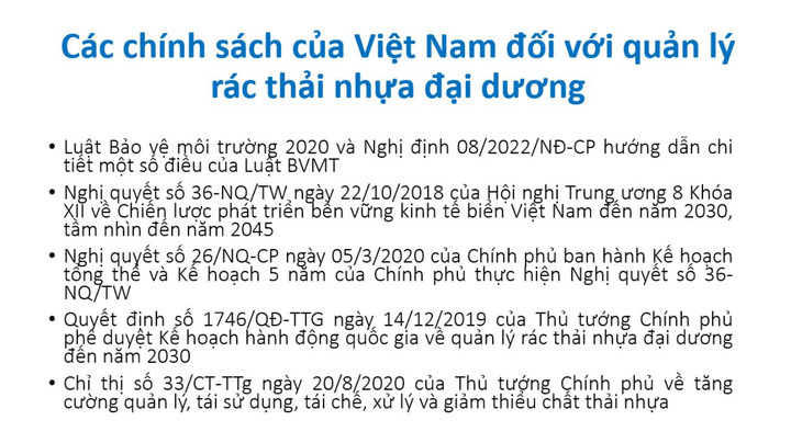Chính sách giảm ô nhiễm nhựa trong môi trường biển, hướng tới pháp lý quốc tế - 2