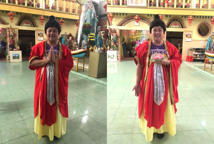 Minh Béo lại khiến dân mạng giận dữ khi khoe được đóng vai Đức Phật - 1