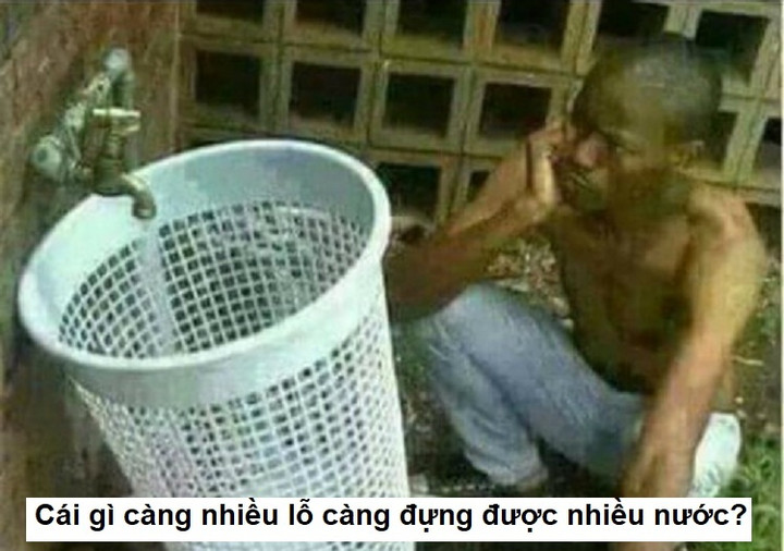 Cái gì càng nhiều lỗ càng đựng được nhiều nước? - 1