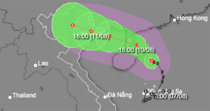 Bão số 2 giật cấp 10 và khả năng mạnh thêm, Bắc Bộ mưa to - 1